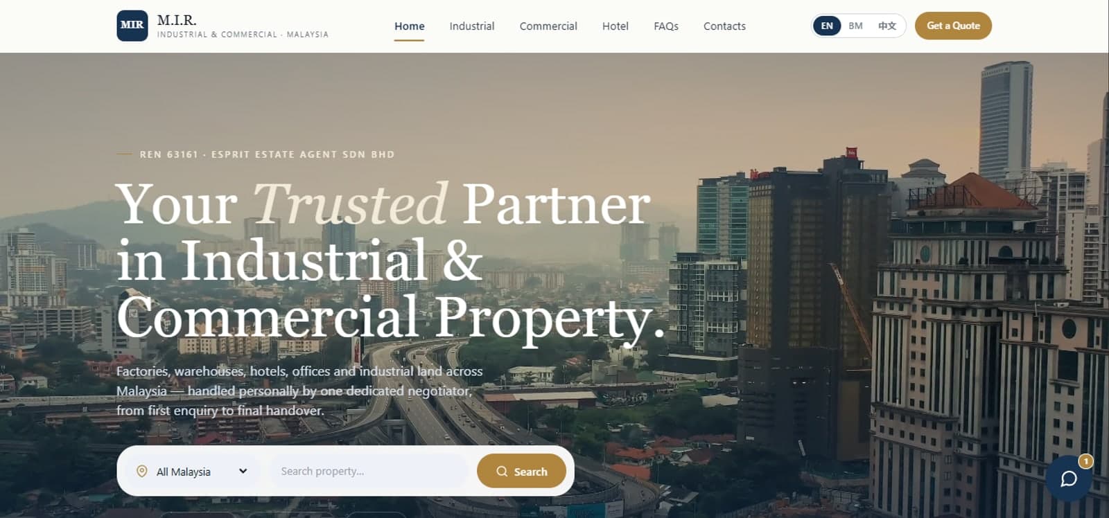 M.I.R website by Imsuya Global