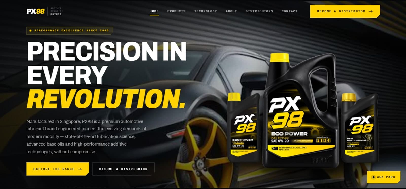 PX98 website by Imsuya Global
