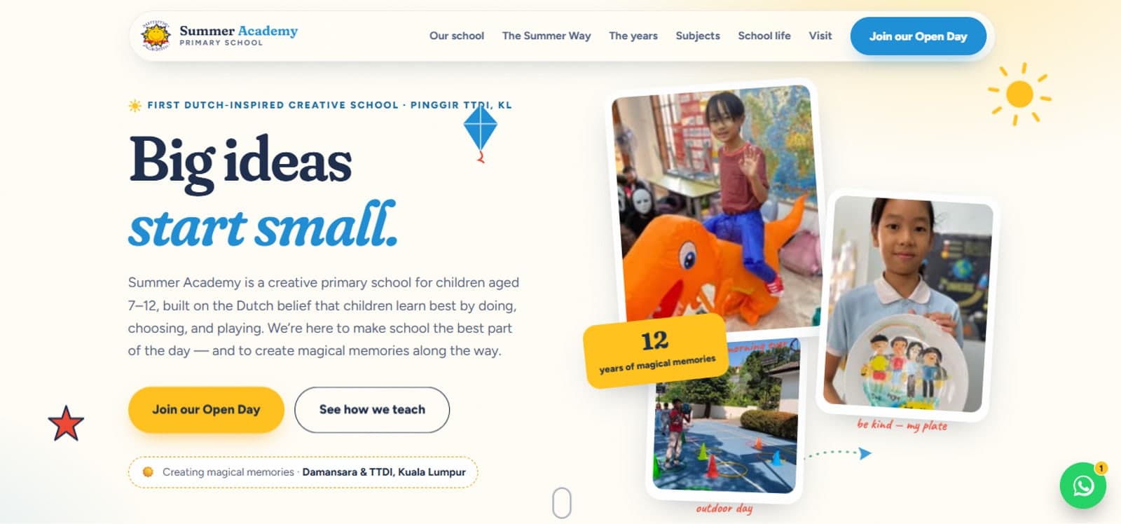 Summer Academy website by Imsuya Global