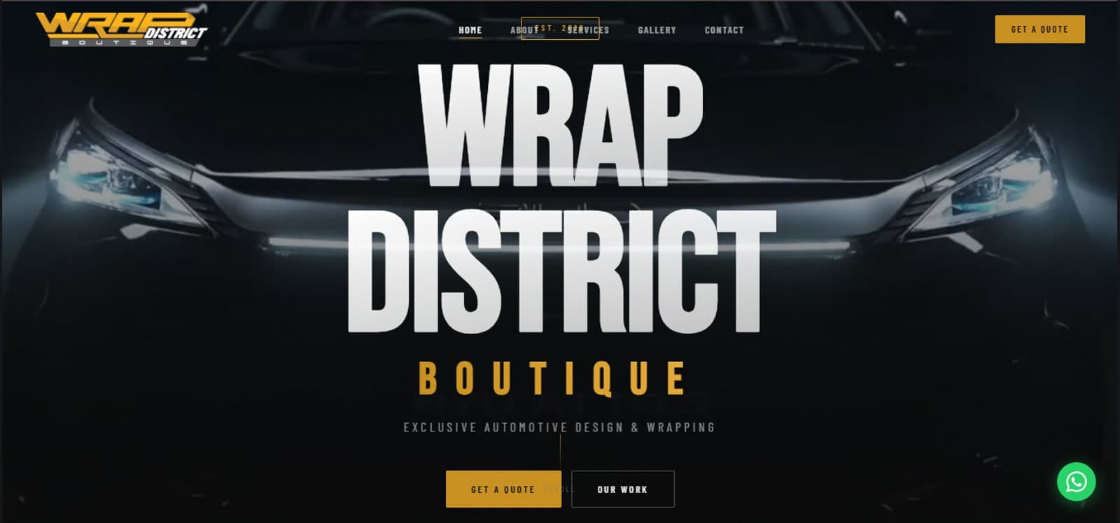 Wrap District website by Imsuya Global